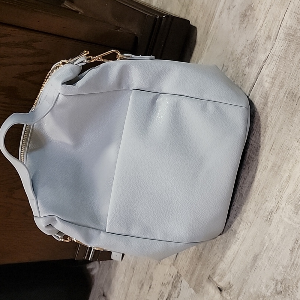 Light Gray Backpack Purse